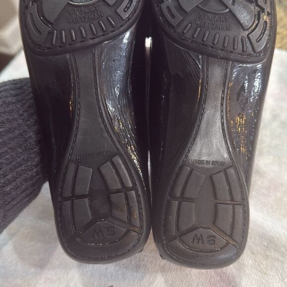 Stuart Weitzman Patent leather Tassel Loafer size 7 Black - Picture 9 of 15